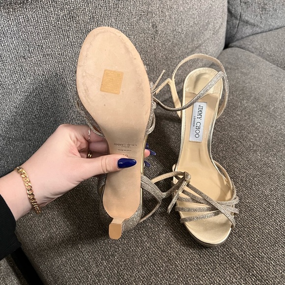 JIMMY CHOO BRIDAL DUSTY GLITTER PLATFORM - Picture 5 of 5